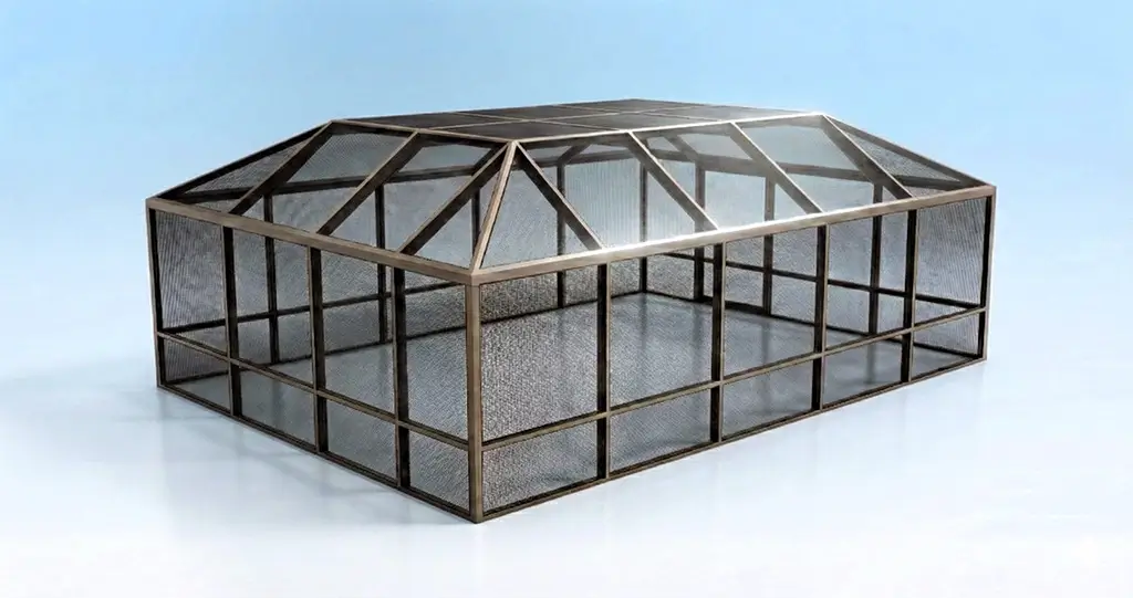 Mansard Roof Pool Enclosure in Florida