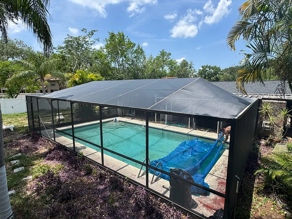Pool Cage Repair and Complete Rescreening, May 2025