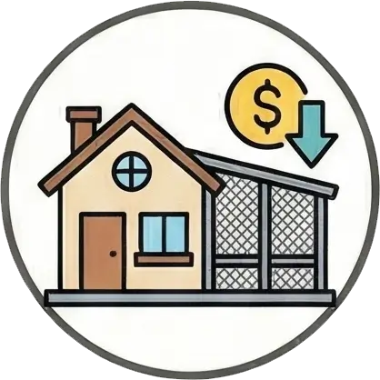 Affordable Home Expansion Icon