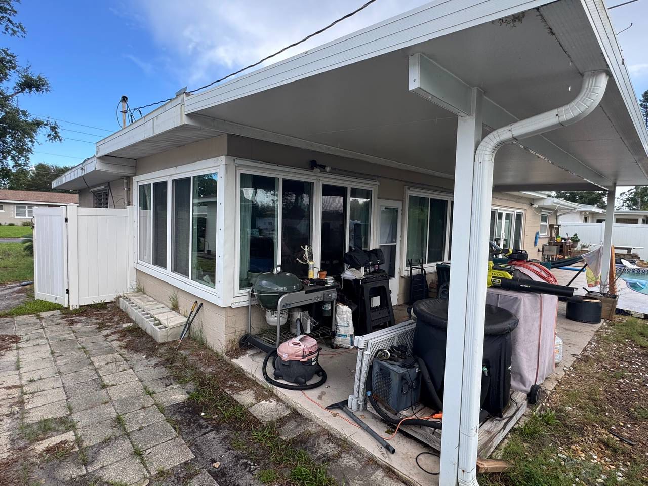 Before Patio Screen Installation in Tampa 2