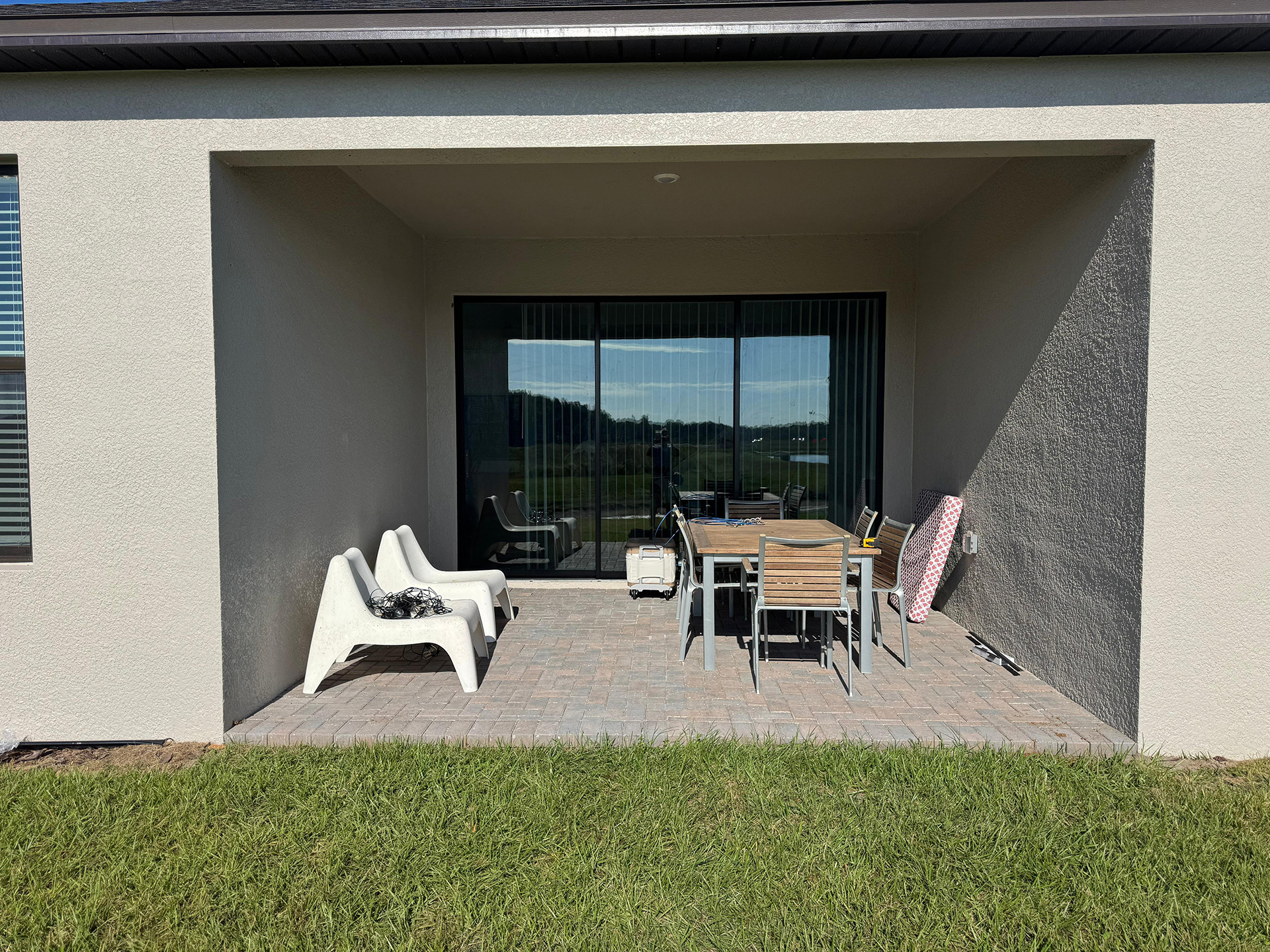Before Patio Screen Installation in Connerton