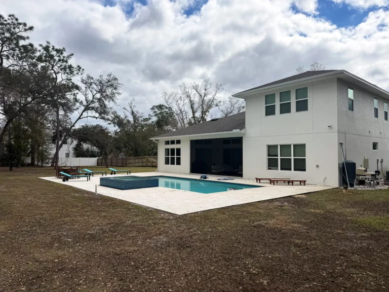 Custom Mansard Pool Cage Installation in Lutz 1