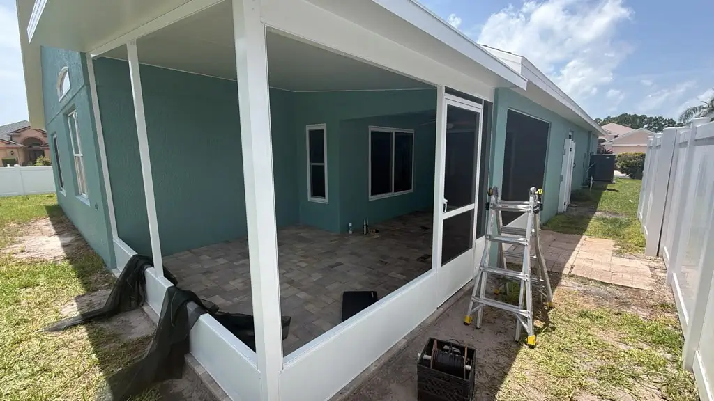 Custom Screen Room Construction with Insulated Roof 10
