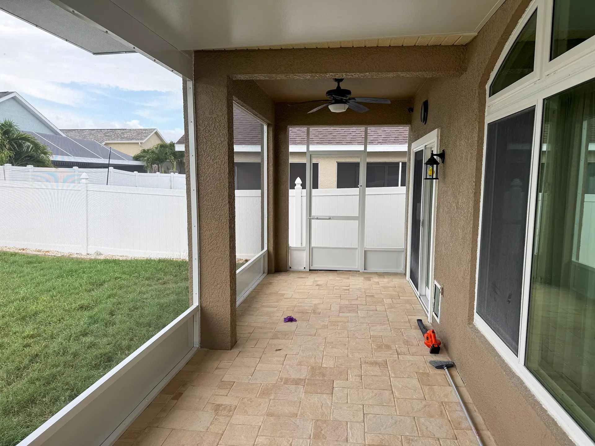 Custom Screen Room with Insulated Roof and Paver - Holiday FL 10
