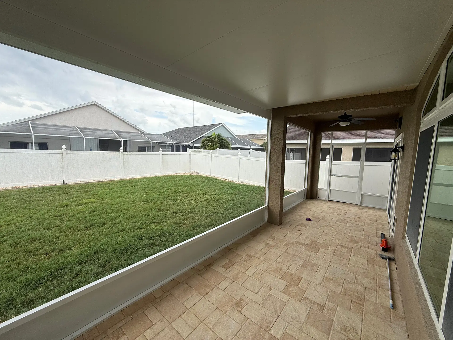 Custom Screen Room with Insulated Roof and Paver - Holiday FL 11