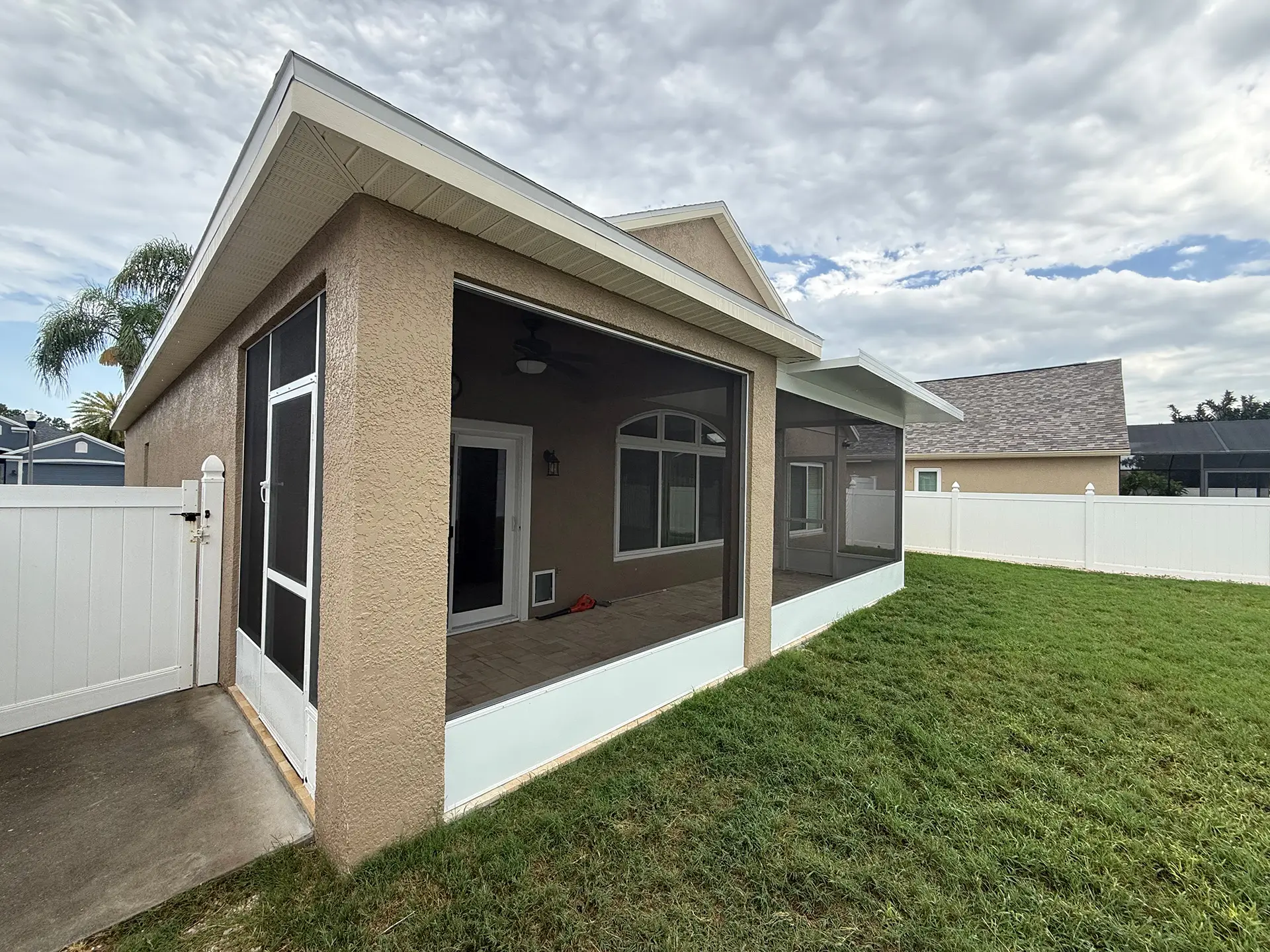 Custom Screen Room with Insulated Roof and Paver - Holiday FL 9