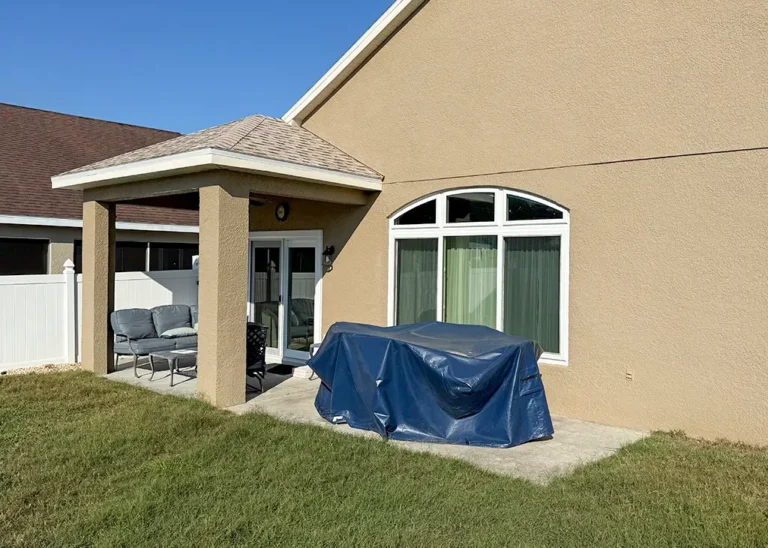 Custom Screen Room with Insulated Roof and Paver - Holiday FL - Before