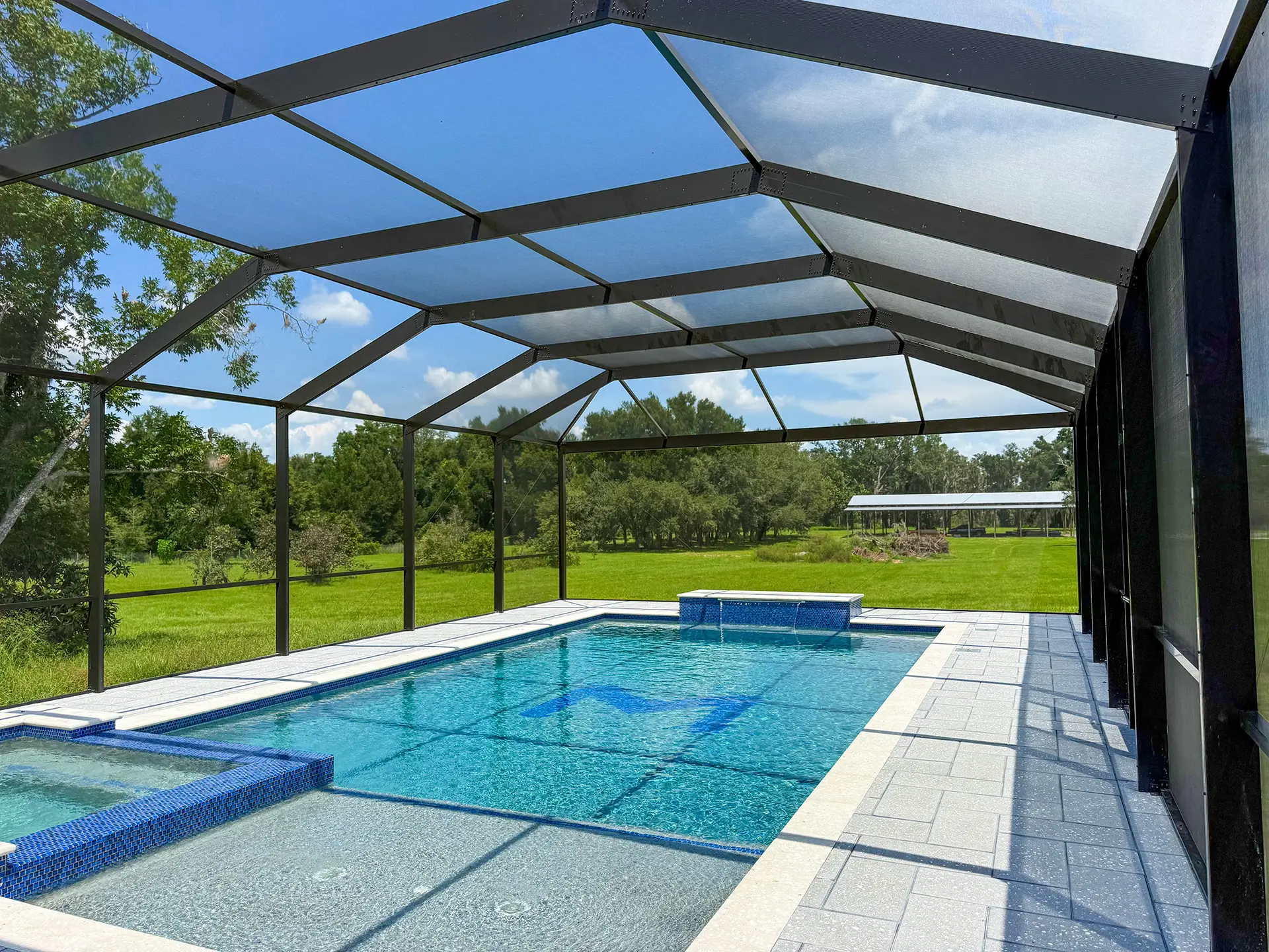Panoramic Pool Screen Enclosure in Dover, FL – August 2026