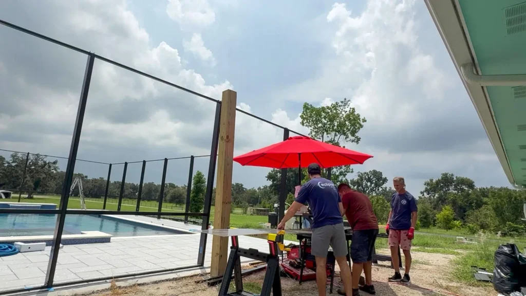 Custom Panoramic Pool Screen Enclosure with Mansard Roof in Dover, FL - 6